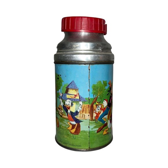 Aladdin Vintage 1950's Lunchbox Beverage Container Mickey Mouse Club Half Pint - Picture 3 of 9